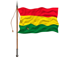 National flag of Bolivia. Background  with flag of Bolivia