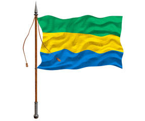 National flag of Gabon. Background  with flag  of Gabon