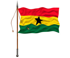 National flag of Ghana. Background  with flag of Ghana.