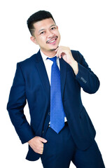 young businessman isolated on white