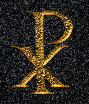 Goldenes Christusmonogramm