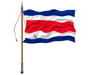 National flag of Сosta-rica. Background  with flag of Сosta-rica.