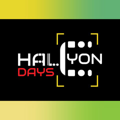 halcyon days . Geometric design suitable for greeting card poster and banner - obrazy, fototapety, plakaty