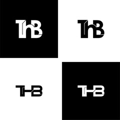 thb letter initial monogram logo design set