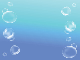Air bubbles under the sea vector.