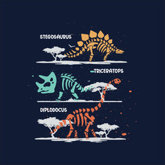 Dinosaur typography graphic design, vector illustration