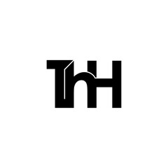 thh letter initial monogram logo design