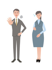 職場でマタハラを受ける妊婦