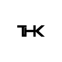 thk letter initial monogram logo design