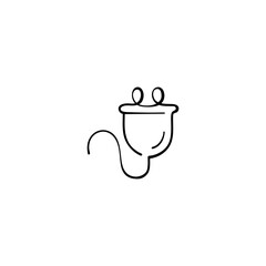 Plug Line Style Icon Design