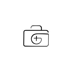 First Aid Line Style Icon Design