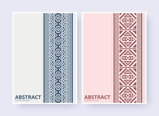 White geometric pattern cover design