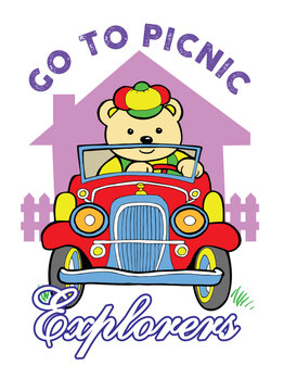 Bear pictures vector illustration for your T shirt or your Cards