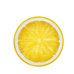 lemon slice isolated on white