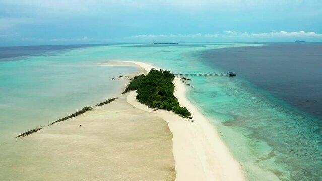 Aerial view of Timba Timba Island, Semporna, Sabah