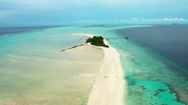 Aerial view of Timba Timba Island, Semporna, Sabah
