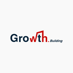 creative growth building property business logo vector design template with simple, modern and elegant styles isolated on white background. growth iconic logotype design vector temple  