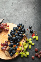 Grapes on a dark background.