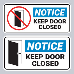 Keep Door Closed Sign Printable