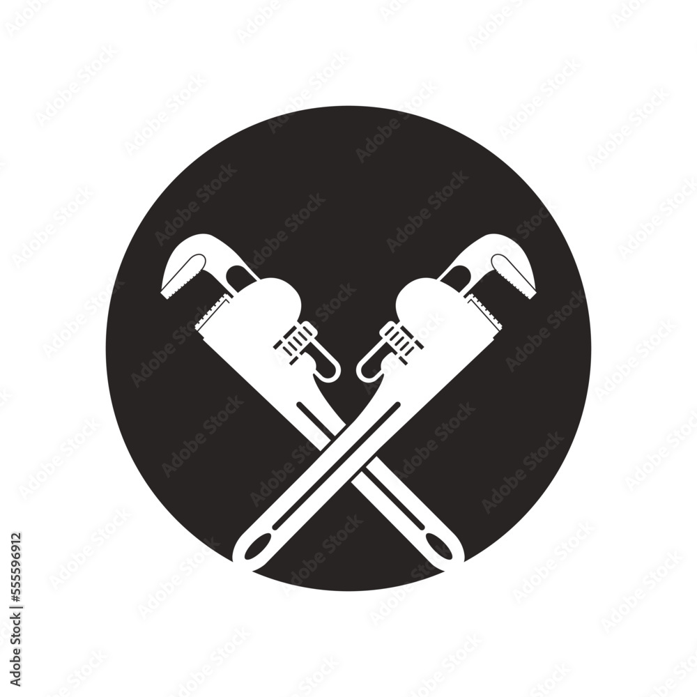 Canvas Prints pipe wrench icon