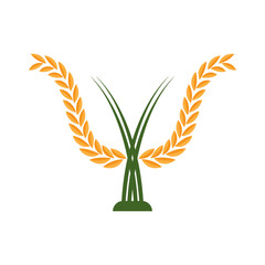 Agriculture wheat Logo