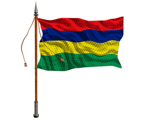 National flag of Mauritius. Background  with flag of Mauritius.