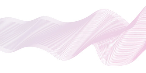 Pink ribbon isolated on white . Ribbon with label wave of the element colored lines. Design elements wave of many lines. Colorful with lines message business or decoration any use to content .	

