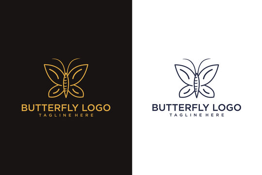 line butterfly logo
