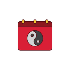 the calendar icon is suitable for your web, apk or project with a chinese new year theme