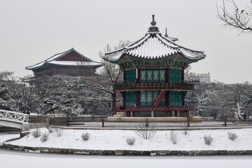 서울, 경복궁의 겨울