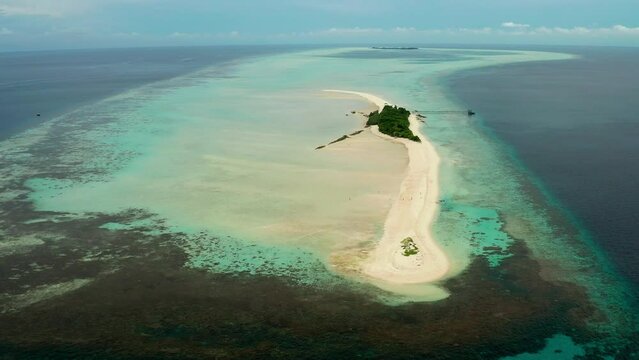 Aerial view of Timba Timba Island, Semporna, Sabah