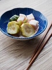 오이와 무 피클, 음식, 반찬