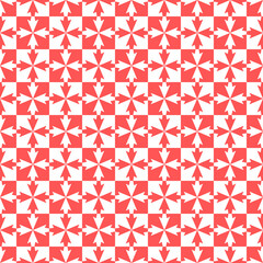 Seamless geometric red and white pattern 