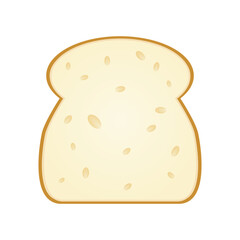 Vector illustration of a slice of sandwich bread