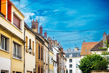 Fototapeta na wymiar Street view of downtown Sens, France