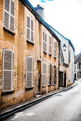Street view of old village Sens in France © ilolab