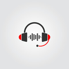 Headphones icon. Vector concept illustration for design.