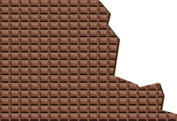 割れた板チョコレートのテクスチャ素材