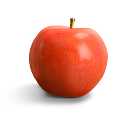 School colored stationery supplies, red apple