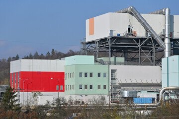 Buildings and technological equipment of waste incineration plant in Brno, Czech Republic