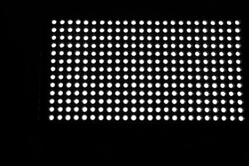 LED-Lichter einer Videoleuchte im Rechteck angeordnet