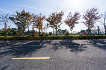 parking lot in city 