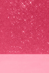 Abstract magenta shiny sparkling background with for the presentation of a cosmetic product or gift. Premium podium, scene. Showcase, display case.