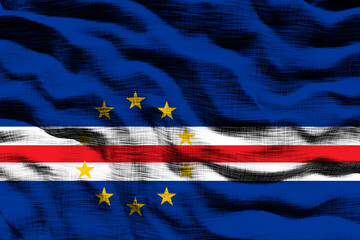 National flag of Cape Verde. Background  with flag  of Cape Verde.