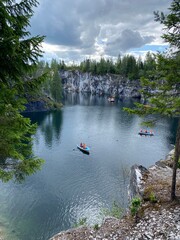 lake and mountains