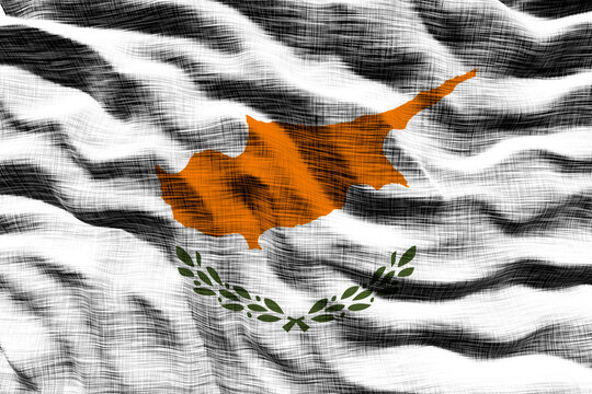 National flag of Cyprus. Background  with flag  of Cyprus