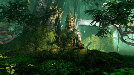 Buddha in the jungle