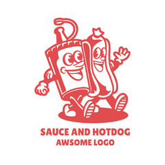Illustration vector graphic of Sausage and Hotdog, good for logo design
