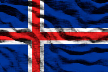 National flag of Iceland. Background  with flag  of Iceland