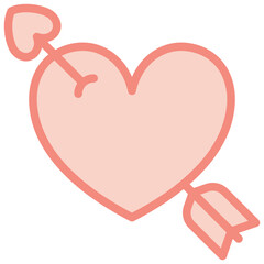 heart two tone icon